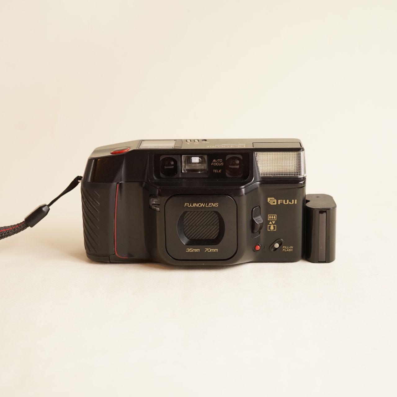Fujifilm DL-400 Tele Film Camera | 35mm Point & Shoot | Tested & Working | Black