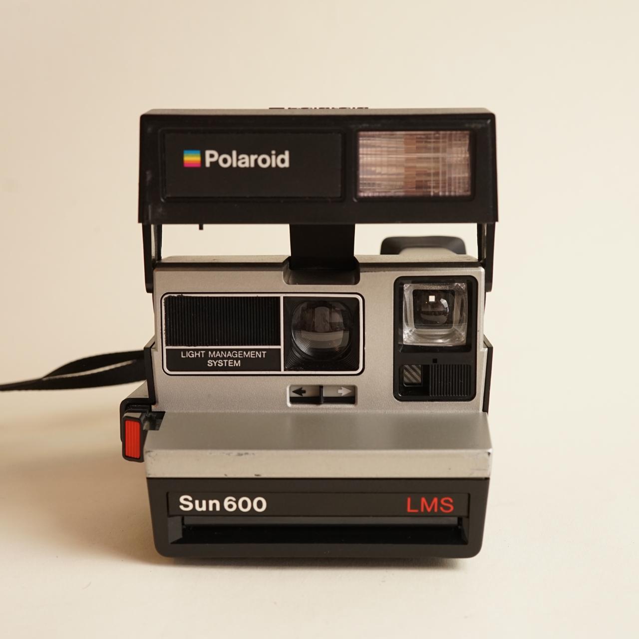 Polaroid Sun 600 Instant Camera | Tested & Working | Silver & Black