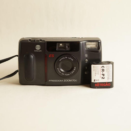 Minolta Freedom Zoom 70C Film Camera | 35mm Point & Shoot | Tested & Working | Black