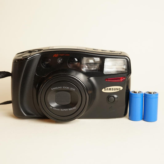 Samsung Maxima Zoom 105 | 35mm Film Camera | Tested & Working | Black