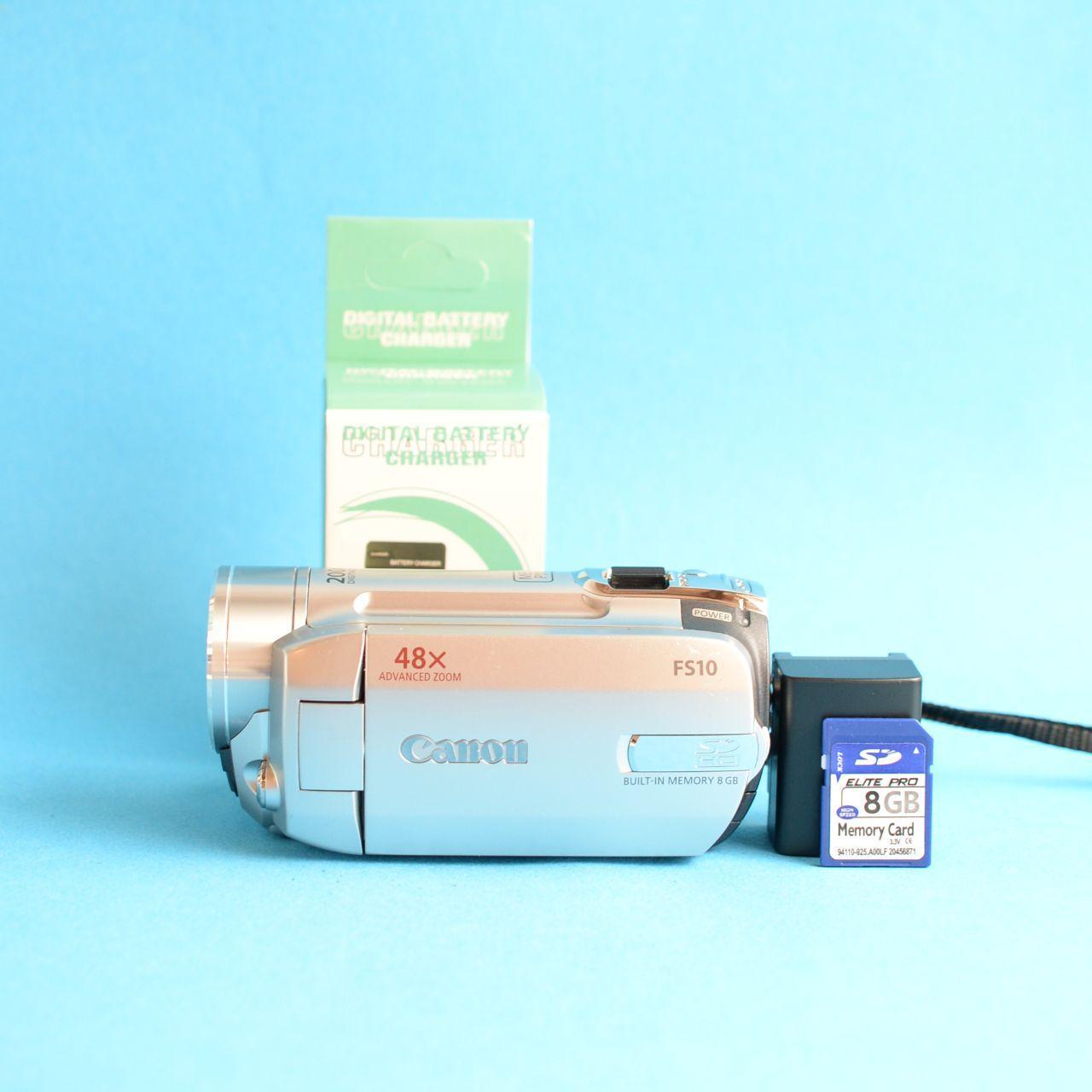 Canon FS10 Digital Camcorder | Tested & Working | Silver