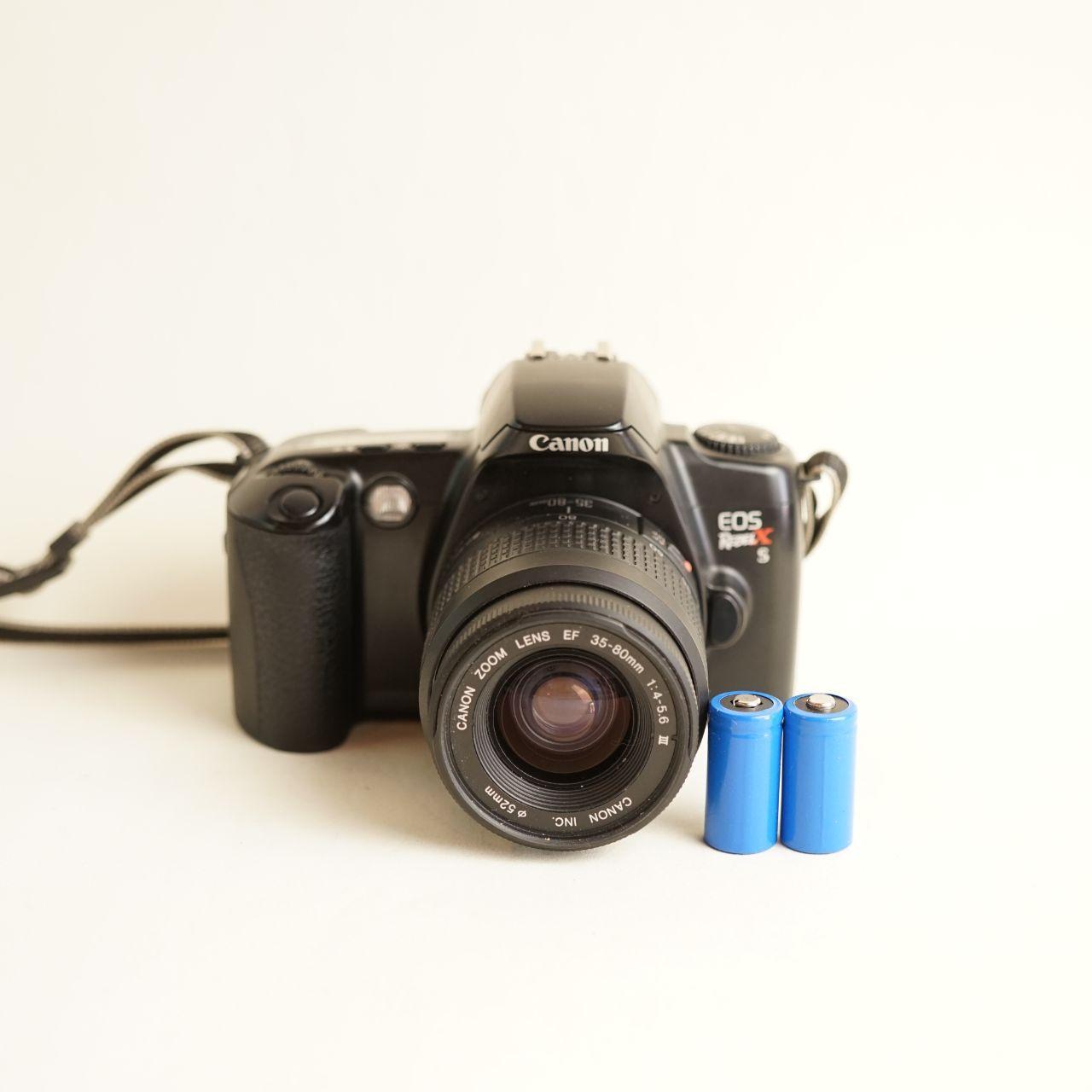 Canon EOS Rebel XS Film Camera with 35–80mm f/4–5.6 Lens | 35mm SLR | Tested & Working | Black