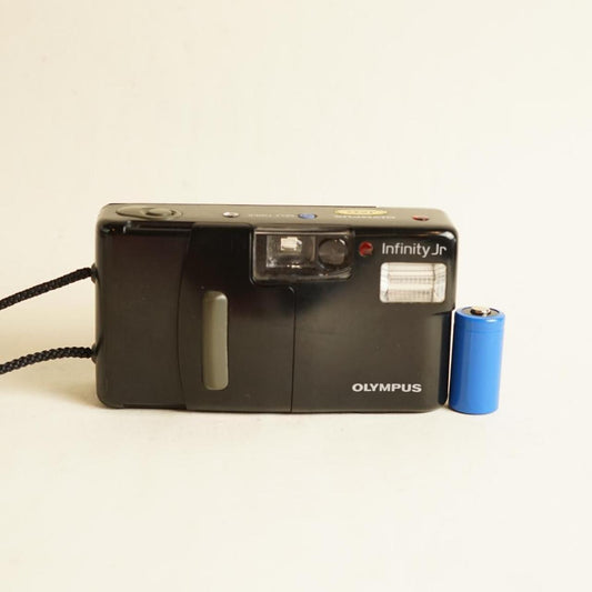 Olympus Infinity Jr Film Camera | 35mm Point & Shoot | Tested & Working | Black