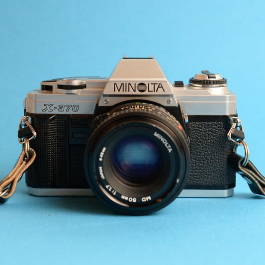 Minolta X-370 Film Camera | 35mm SLR | Tested & Working | Black & Silver