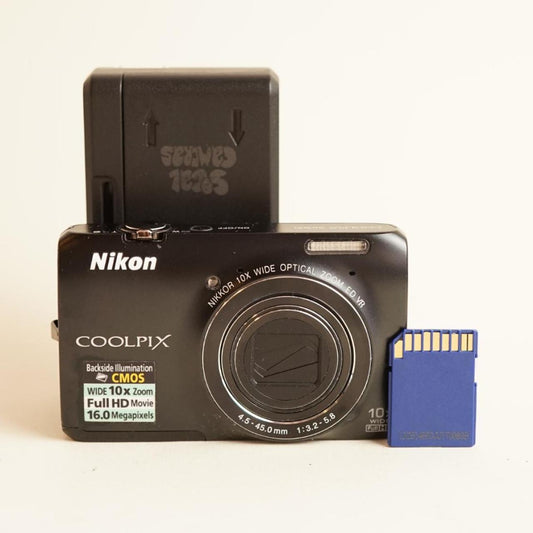 Nikon Coolpix S6300 Digital Camera | 16MP | Tested & Working | Black