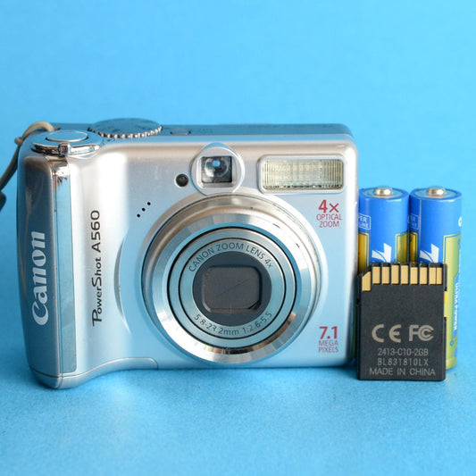 Canon PowerShot A560 | 7.1MP Digital Camera | Tested & Working | Silver