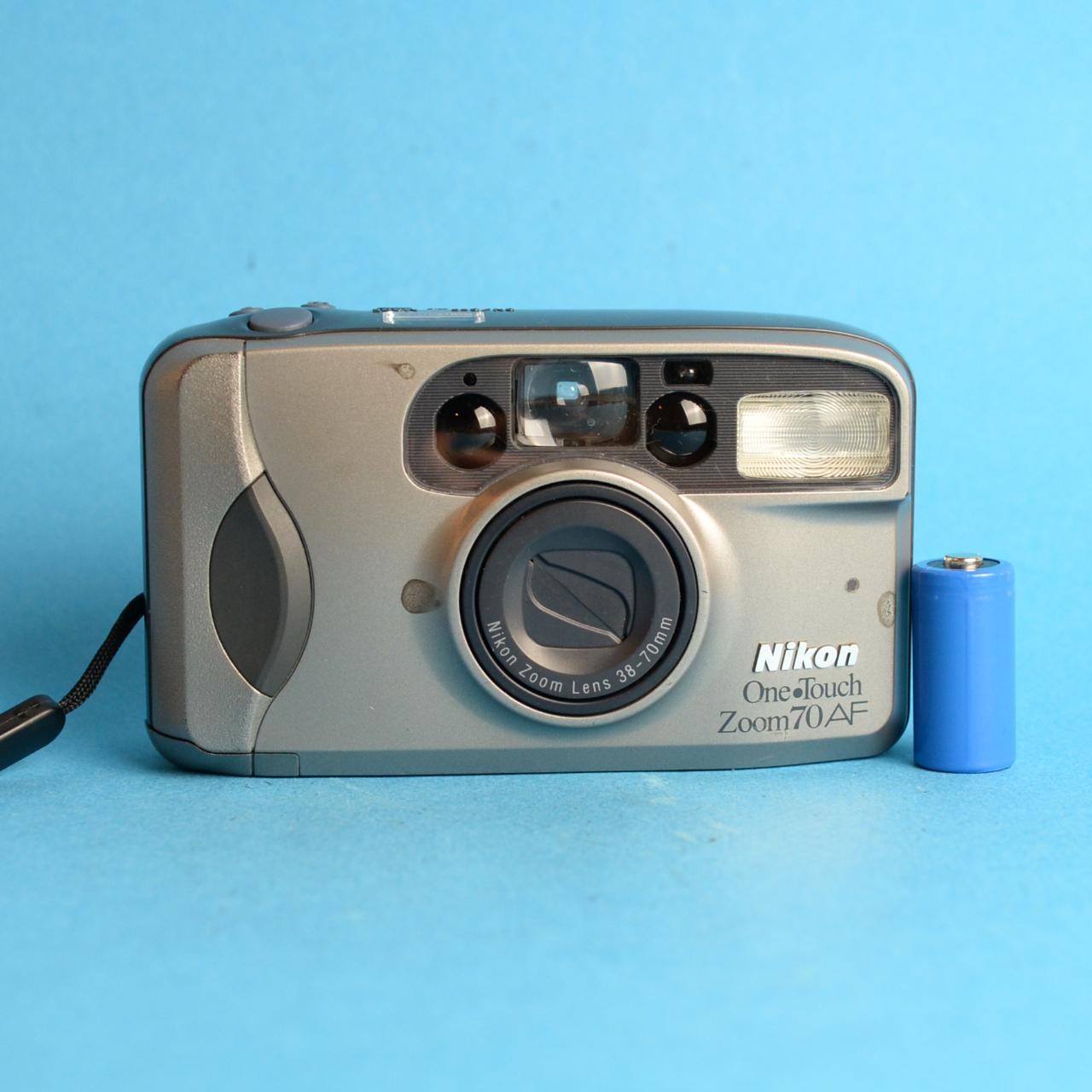 Nikon One Touch Zoom 70 AF Film Camera | 35mm Point and Shoot | Tested & Working | Grey