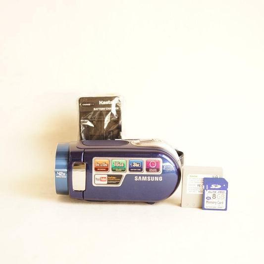 Samsung SMX-F34LN Digital Camcorder | Tested & Working | Blue