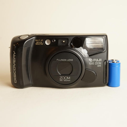 Fujifilm Discovery 1000 Zoom Date | 35mm Point & Shoot Film Camera | Tested & Working | Black