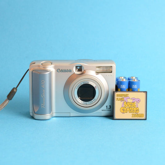 Canon PowerShot A10 Digital Camera | 1.3MP | Tested & Working | Silver