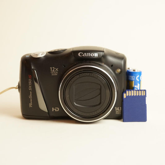 Canon PowerShot SX150 IS Digital Camera | 14.1MP | Tested & Working | Black