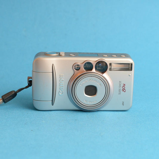 Canon SureShot 80u Film Camera | 35mm Point & Shoot | Tested & Working | Silver