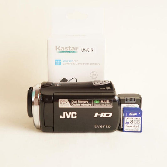 JVC Everio GZ-HM320BU Camcorder | 8.0MP | Tested & Working | Black