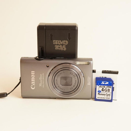 Canon PowerShot ELPH 130 IS Digital Camera | 16MP | Tested & Working | Grey