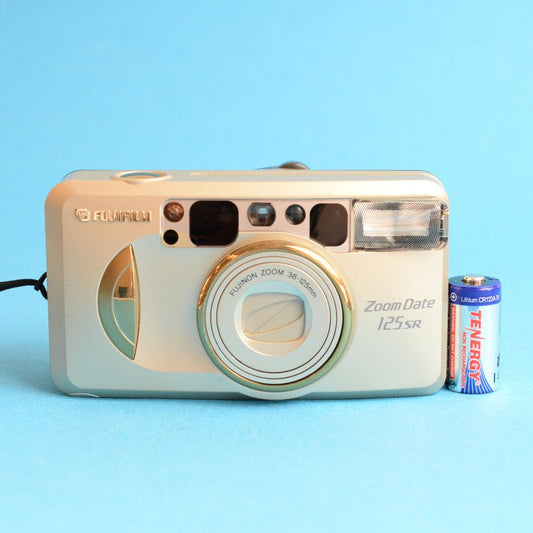 Fujifilm Zoom Date 125SR 35mm Film Camera | Tested & Working | Gold