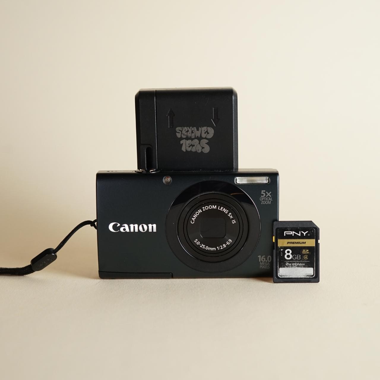 Canon PowerShot A3400 IS | 16MP Digital Camera | Tested & Working | Black