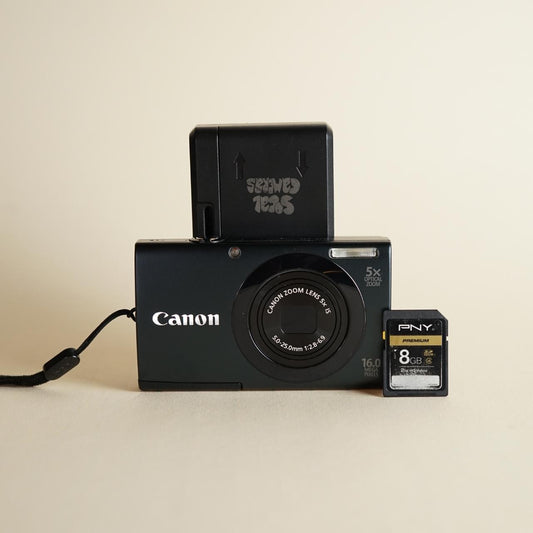 Canon PowerShot A3400 IS | 16MP Digital Camera | Tested & Working | Black