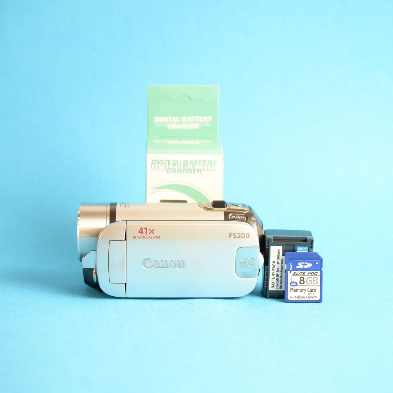 Canon FS200 Camcorder | Tested & Working | Silver