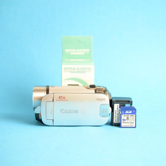 Canon FS200 Camcorder | Tested & Working | Silver