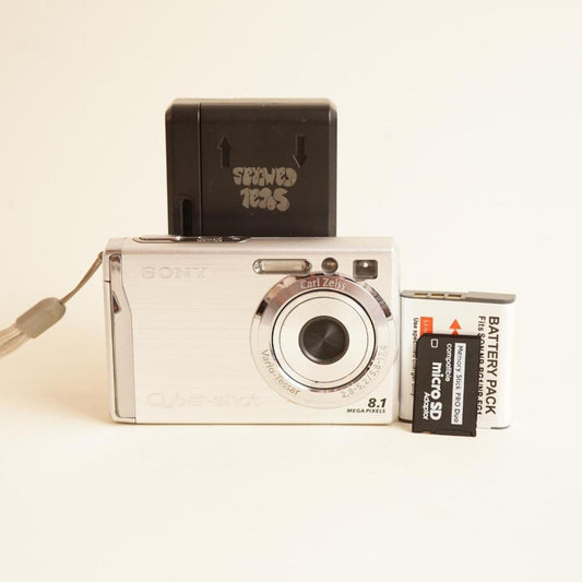 Sony CyberShot DSC-W90 Digital Camera | 8.1MP | Tested & Working | Silver