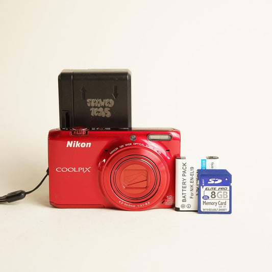 Nikon Coolpix S6500 Digital Camera | 16MP | Tested & Working | Red
