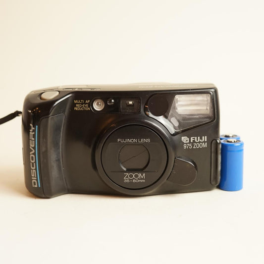 Fujifilm Discovery 975 Zoom Film Camera | 35mm Point & Shoot | Tested & Working | Black