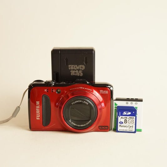 Fujifilm FinePix F550 EXR Digital Camera | 16MP | Tested & Working | Red
