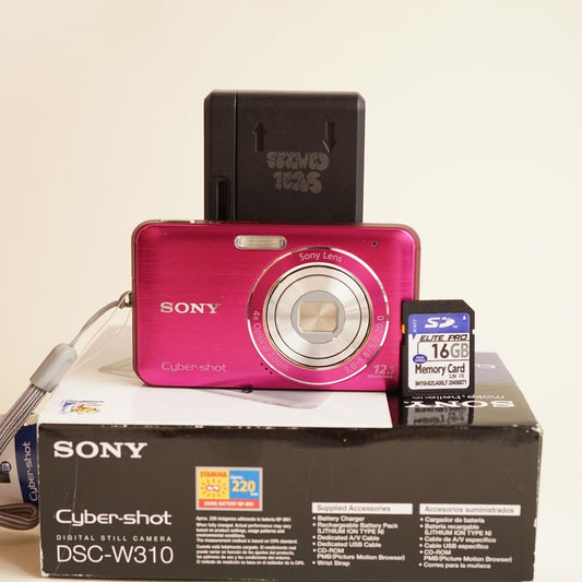 Sony Cyber-shot DSC-W310 Digital Camera | 12.1MP | Tested & Working | Pink