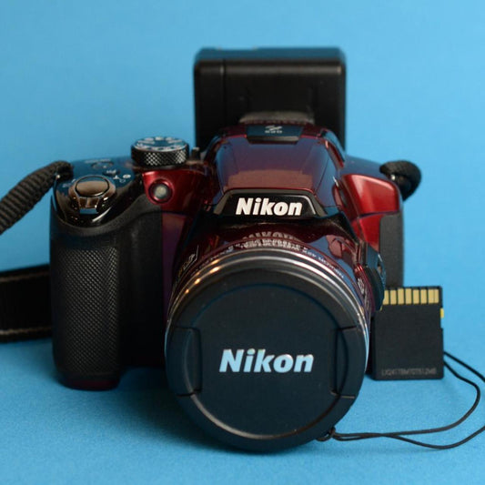 Nikon Coolpix P510 Digital Camera | 16.1MP | Test & Working | Red