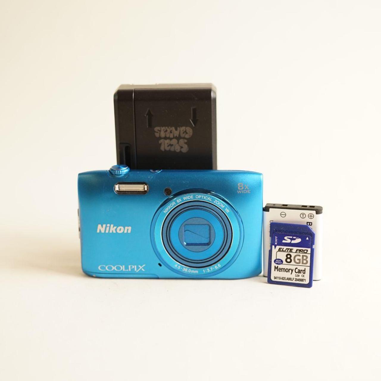 Nikon Coolpix S3600 Digital Camera | 20.1MP | Tested & Working | Blue