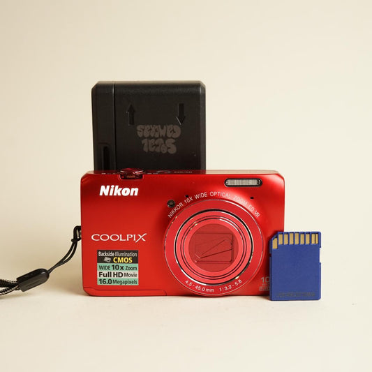 Nikon Coolpix S6300 Digital Camera | 16MP | Tested & Working | Red