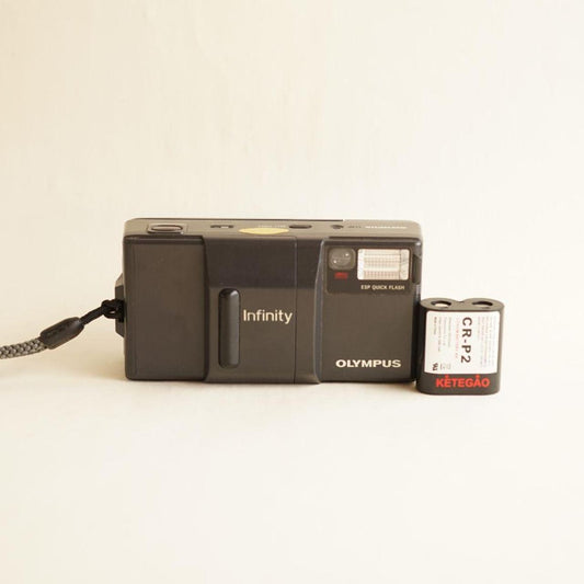 Olympus Infinity Film Camera | 35mm Point & Shoot | Tested & Working | Grey