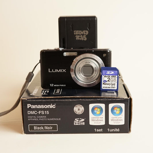 Panasonic Lumix DMC-FS15 Digital Camera | 12MP | Tested & Working | Black