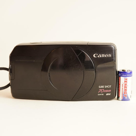 Canon Sure Shot 70 Zoom Film Camera | 35mm Point & Shoot | Read Description | Black