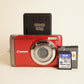 Canon PowerShot A3100 IS Digital Camera | 12.1MP | Tested & Working | Red