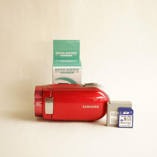Samsung SMX-F34RN Digital Camcorder | Tested & Working | Red
