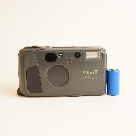 Kyocera Slim T Film Camera | 35mm Point & Shoot | Tested & Working | Grey