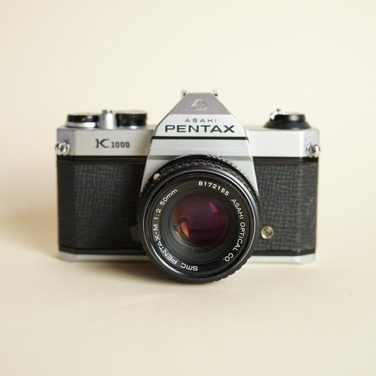 Pentax Asahi K1000 FULL CLA | 35mm SLR Film Camera | Silver