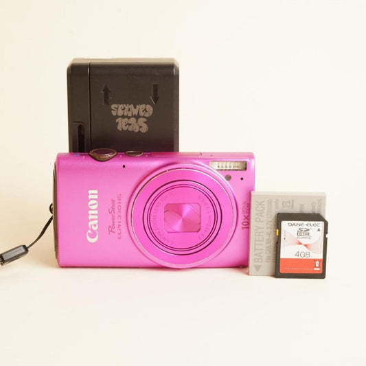 Canon PowerShot ELPH 330 HS Digital Camera | 12.1MP | Tested & Working | Pink