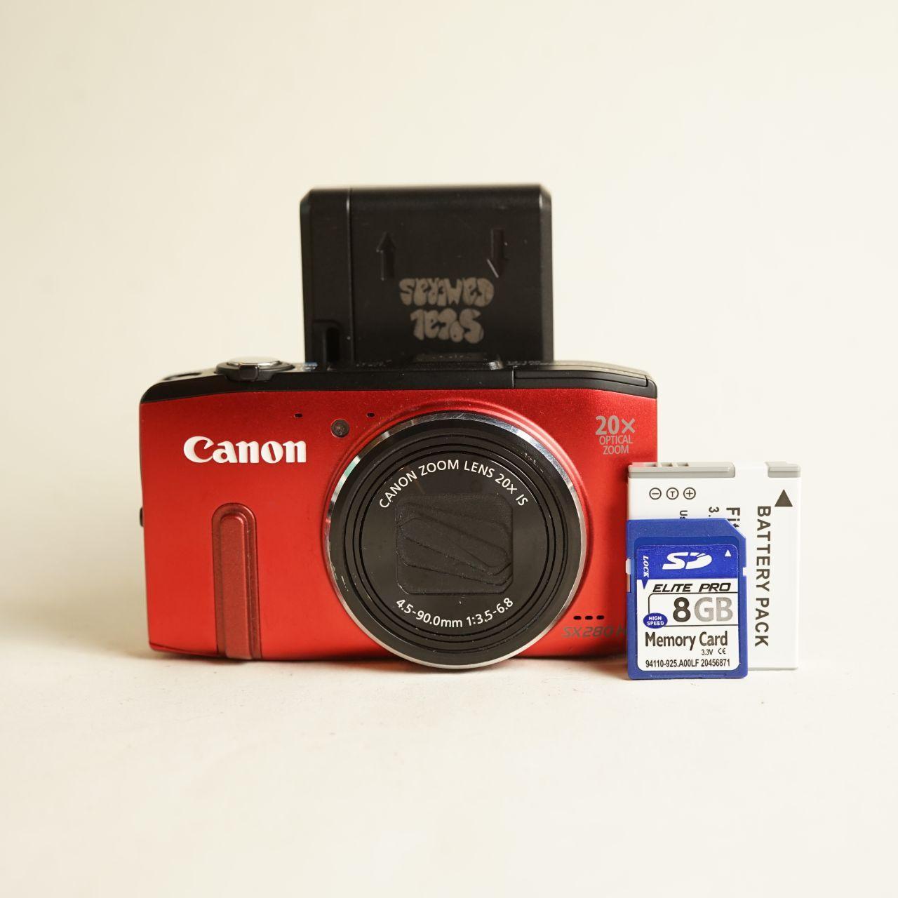 Canon PowerShot SX280 HS Digital Camera | 12.1MP | Tested & Working | Red