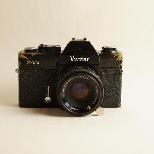Vivitar 220/SL Film Camera | 35mm SLR | Tested & Working | Black