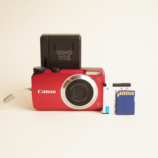 Canon PowerShot A3300 IS | 16MP | Tested & Working | Red