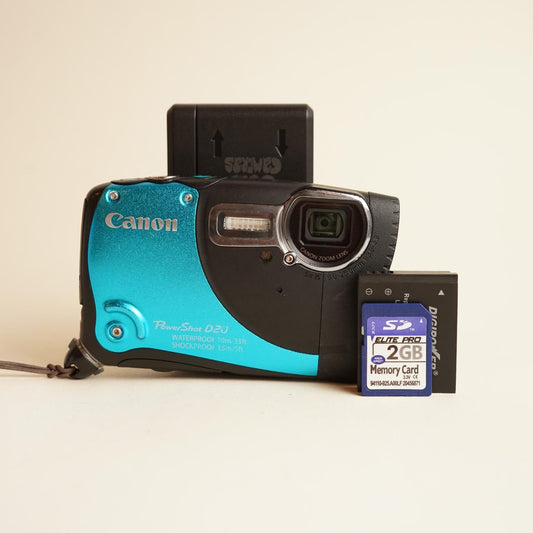 Canon PowerShot D20 Digital Camera | 12.1MP | Tested & Working | Blue