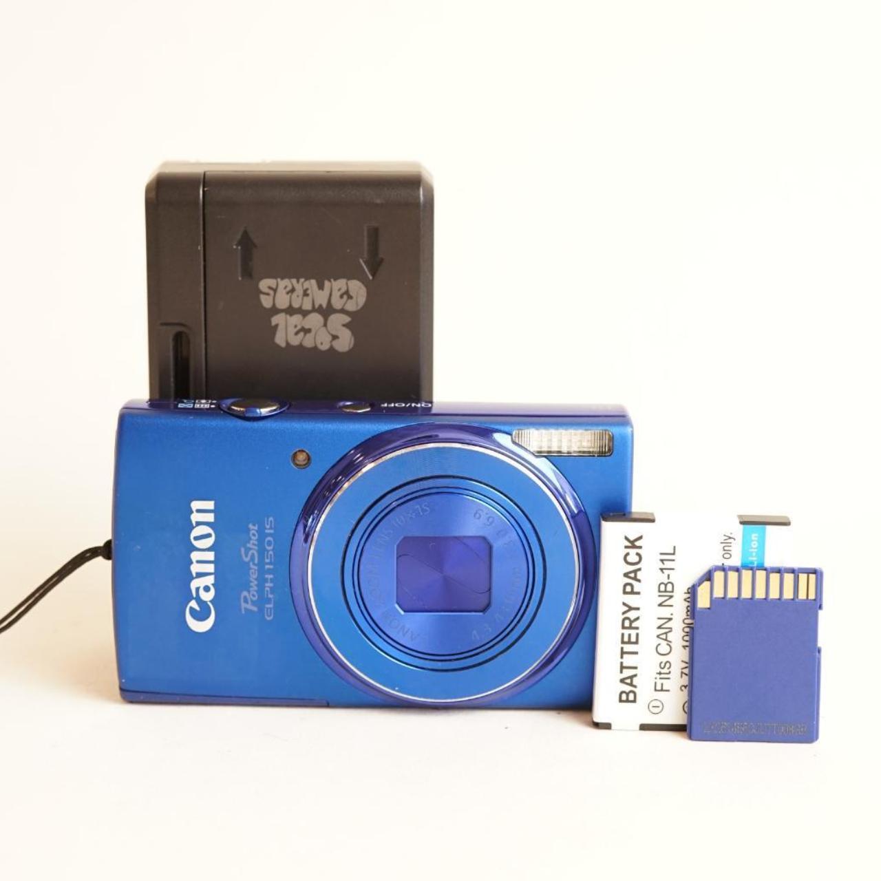 Canon PowerShot ELPH 150 IS Digital Camera | 20MP | Tested & Working | Blue