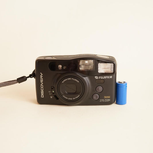 Fujifilm Discovery 270 Zoom Film Camera | 35mm Point & Shoot | Tested & Working | Black