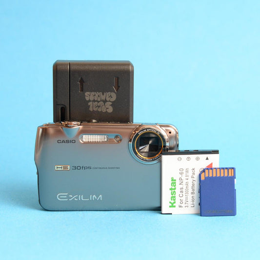 Casio Exilim EX-FS10 Digital Camera | 9.1MP | Tested & Working | Silver