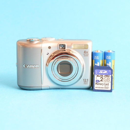 Canon PowerShot A1100 IS Digital Camera | 12.1MP | Tested & Working | Silver