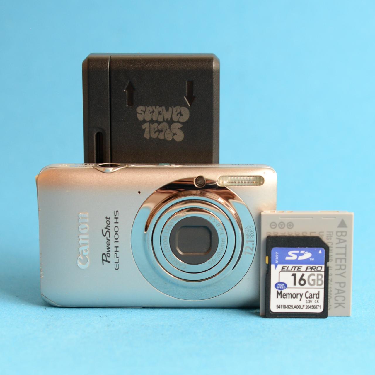 Canon PowerShot ELPH 100 HS Digital Camera | 12.1MP | Tested & Working | Gray