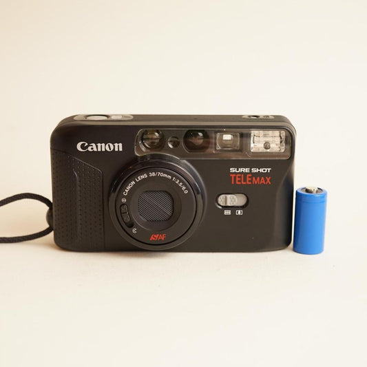 Canon SureShot TeleMax | 35mm Film Camera | Tested & Working | Black