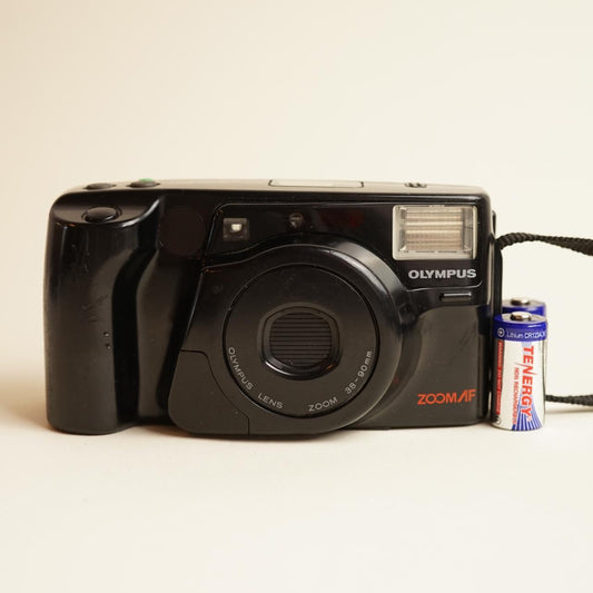 Olympus Infinity Zoom 230 Film Camera | 35mm Point & Shoot | | Tested & Working | Black